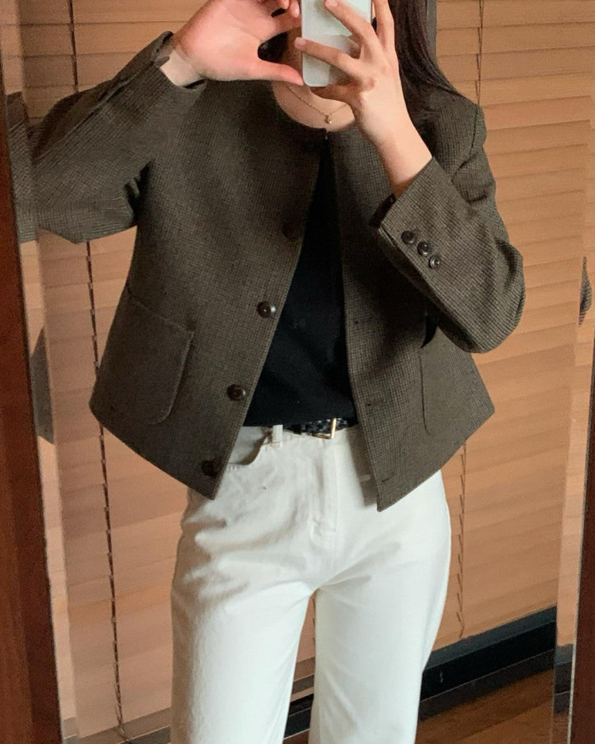 Celine wool no collar jacket