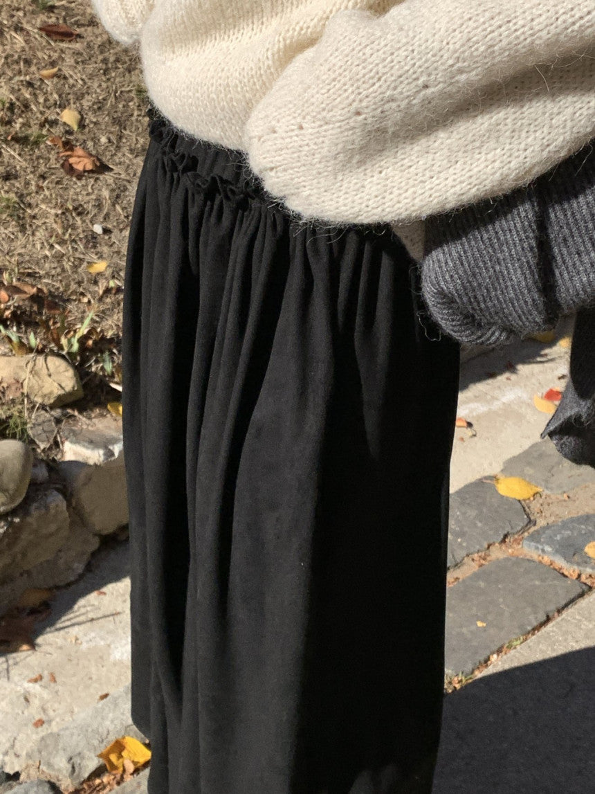 Rue suede flare skirt