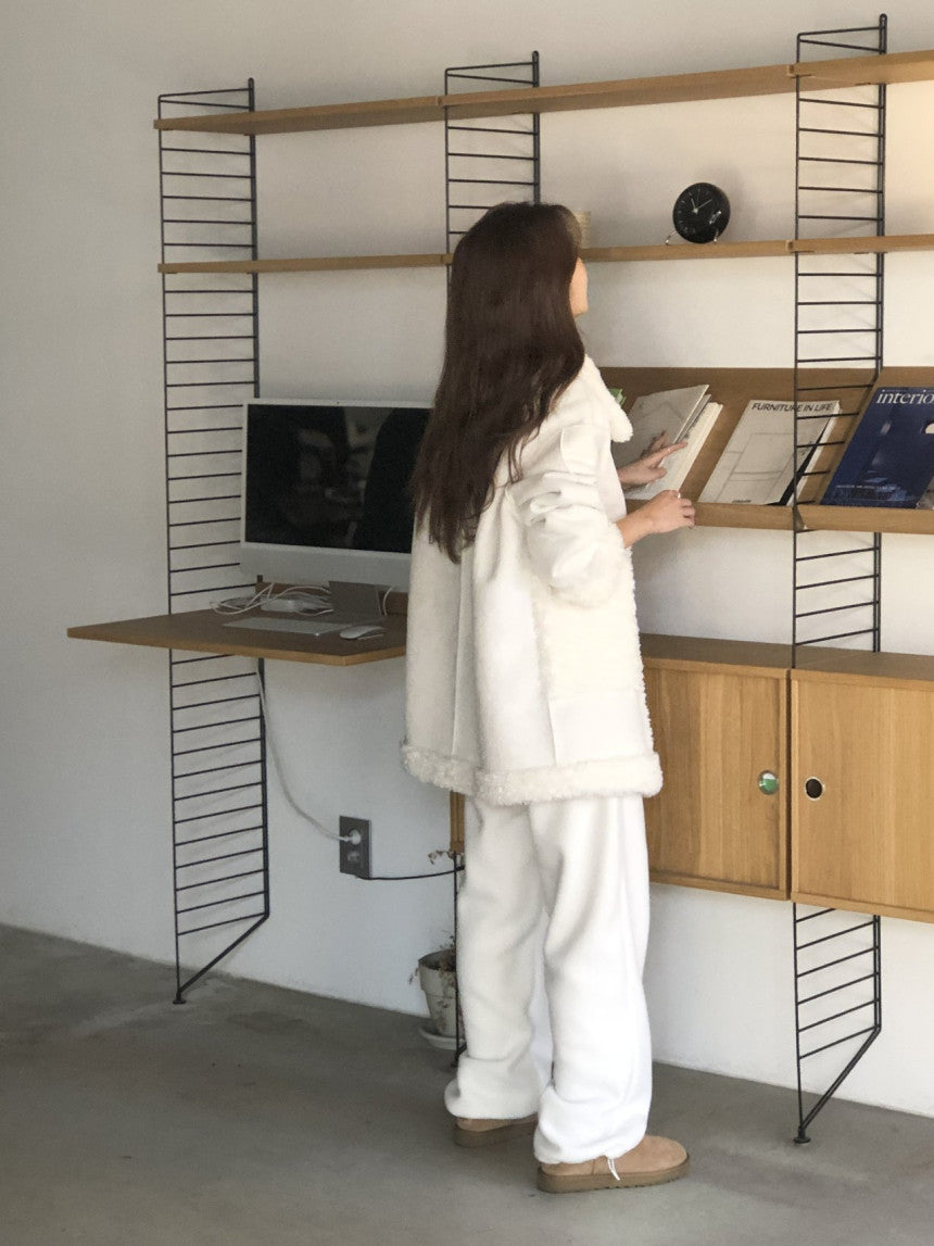 Ales reversible fur shearling jacket-2col