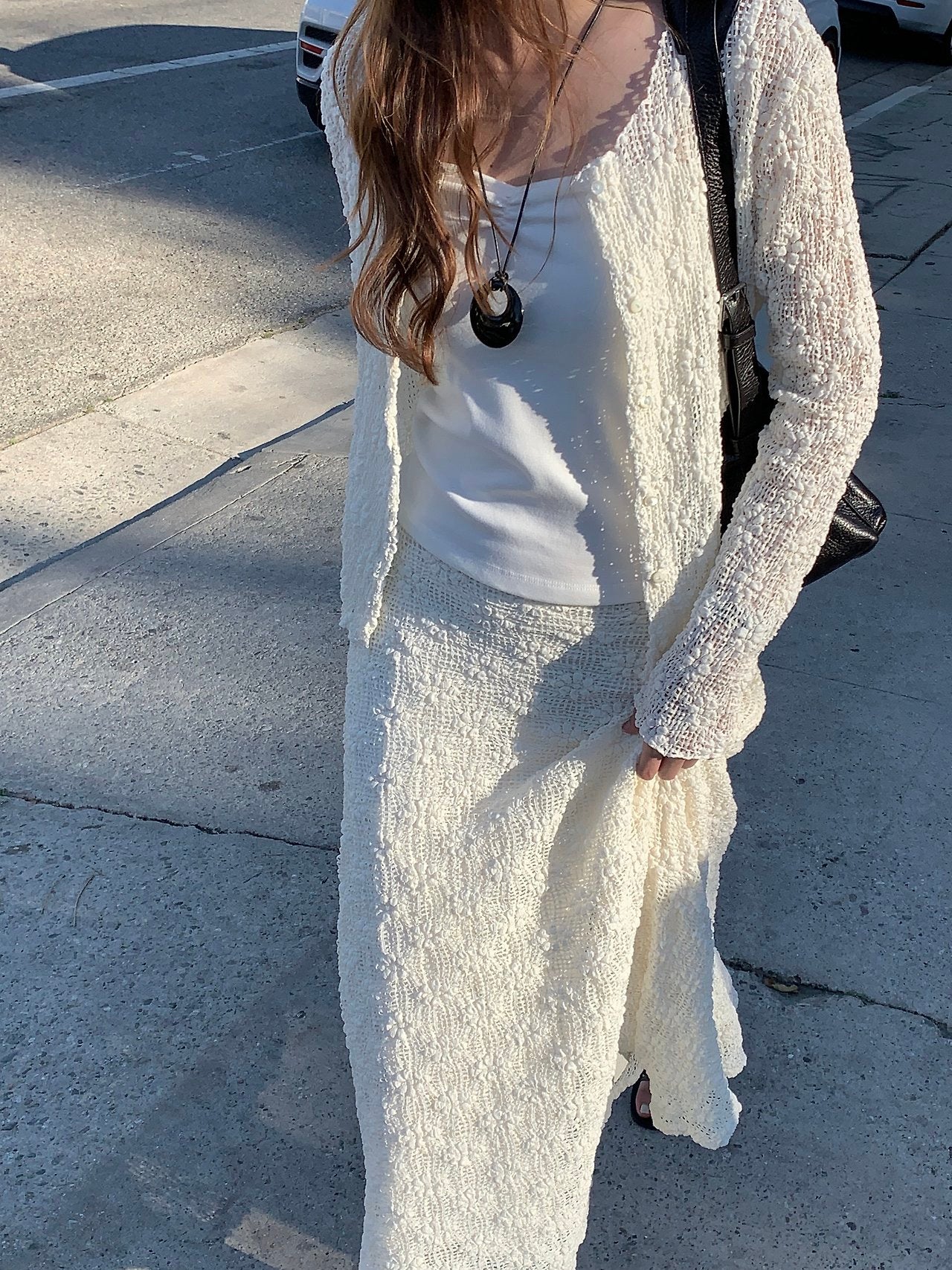 Flora textured cardigan