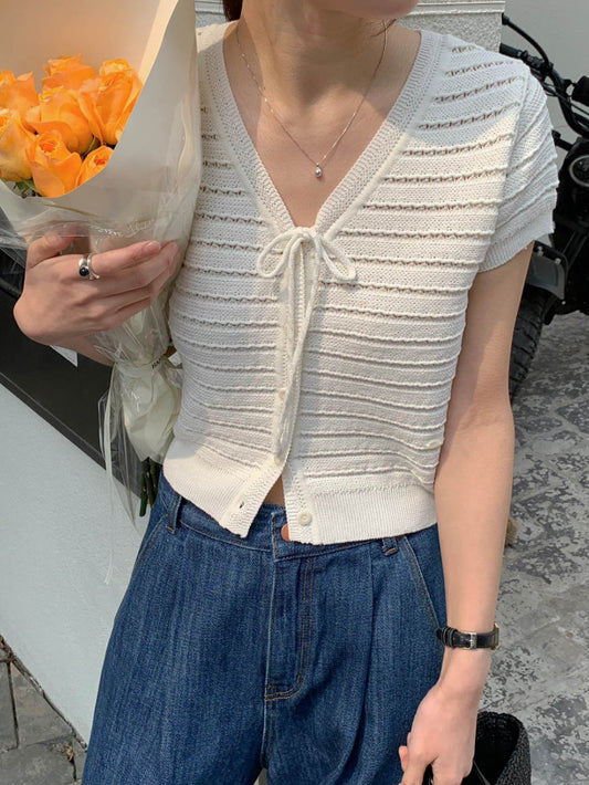 ivory即納 Ami Cardigan-3col