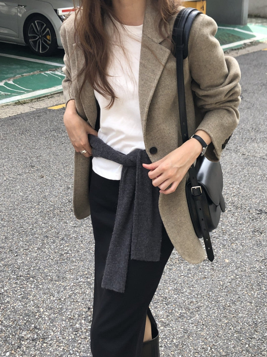 Adele meribo wool handmade jacket-2col