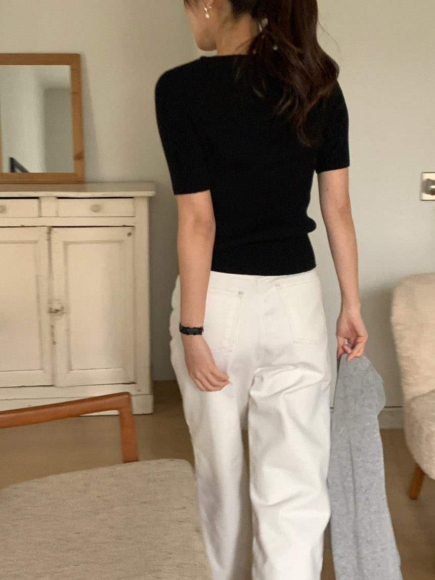 Louis rib half knit-4col