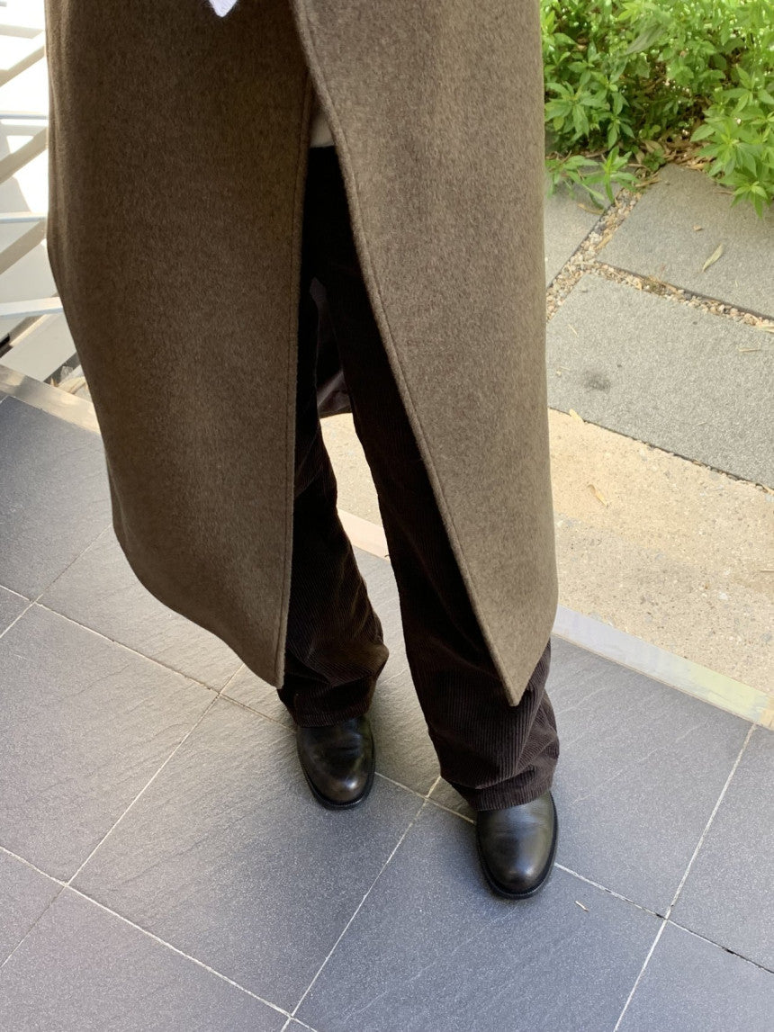 Rie corduroy straight pants-2col