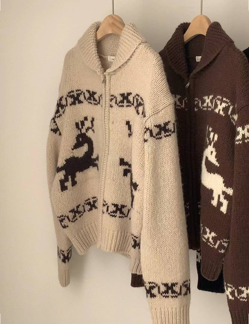 Nordic cardigan-3col