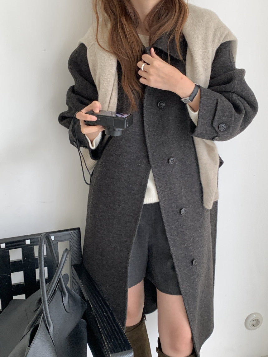 Serin shetland hadmade coat-2col