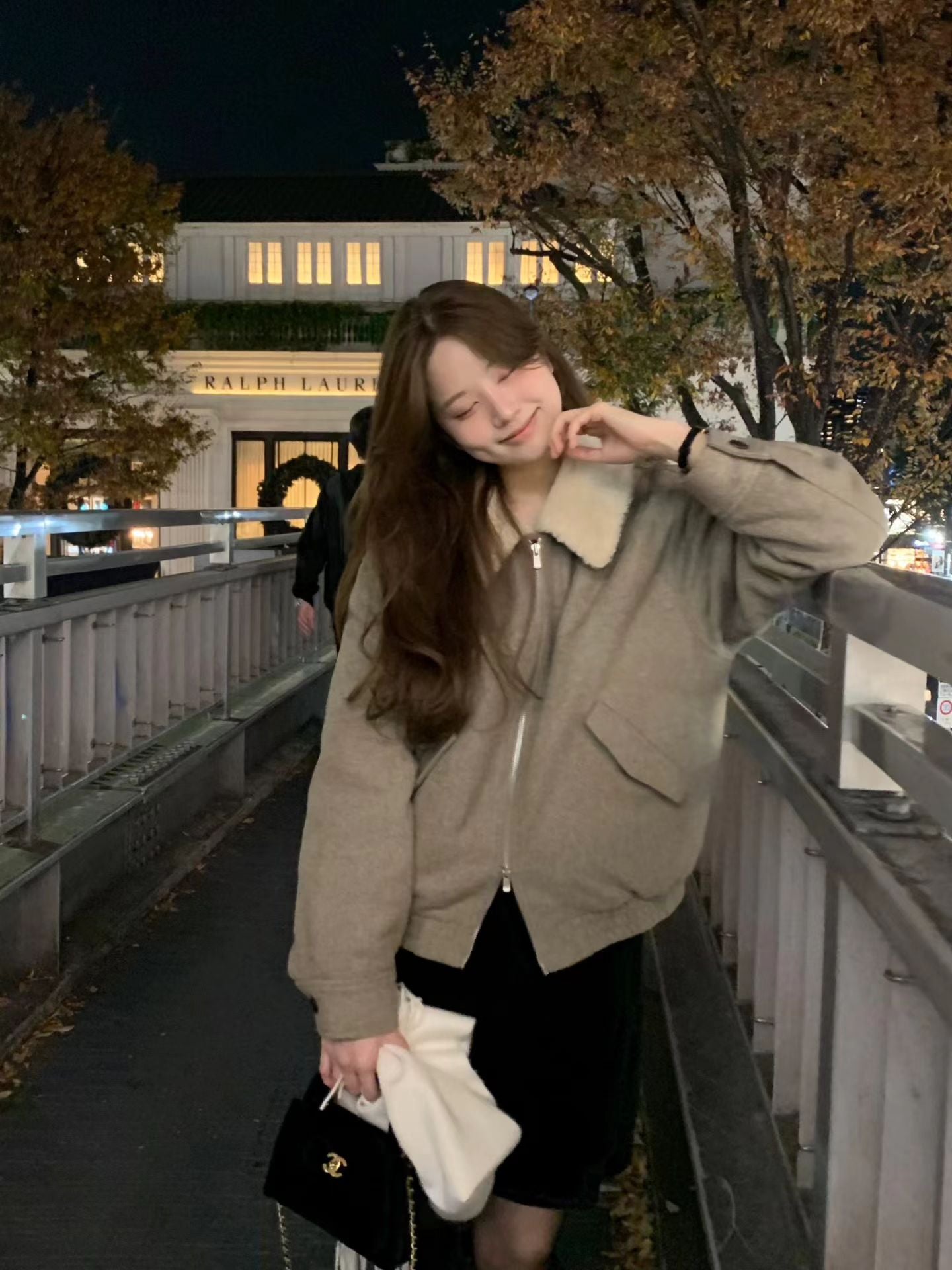 Ounce teddy wool fur Collar jacket-2col