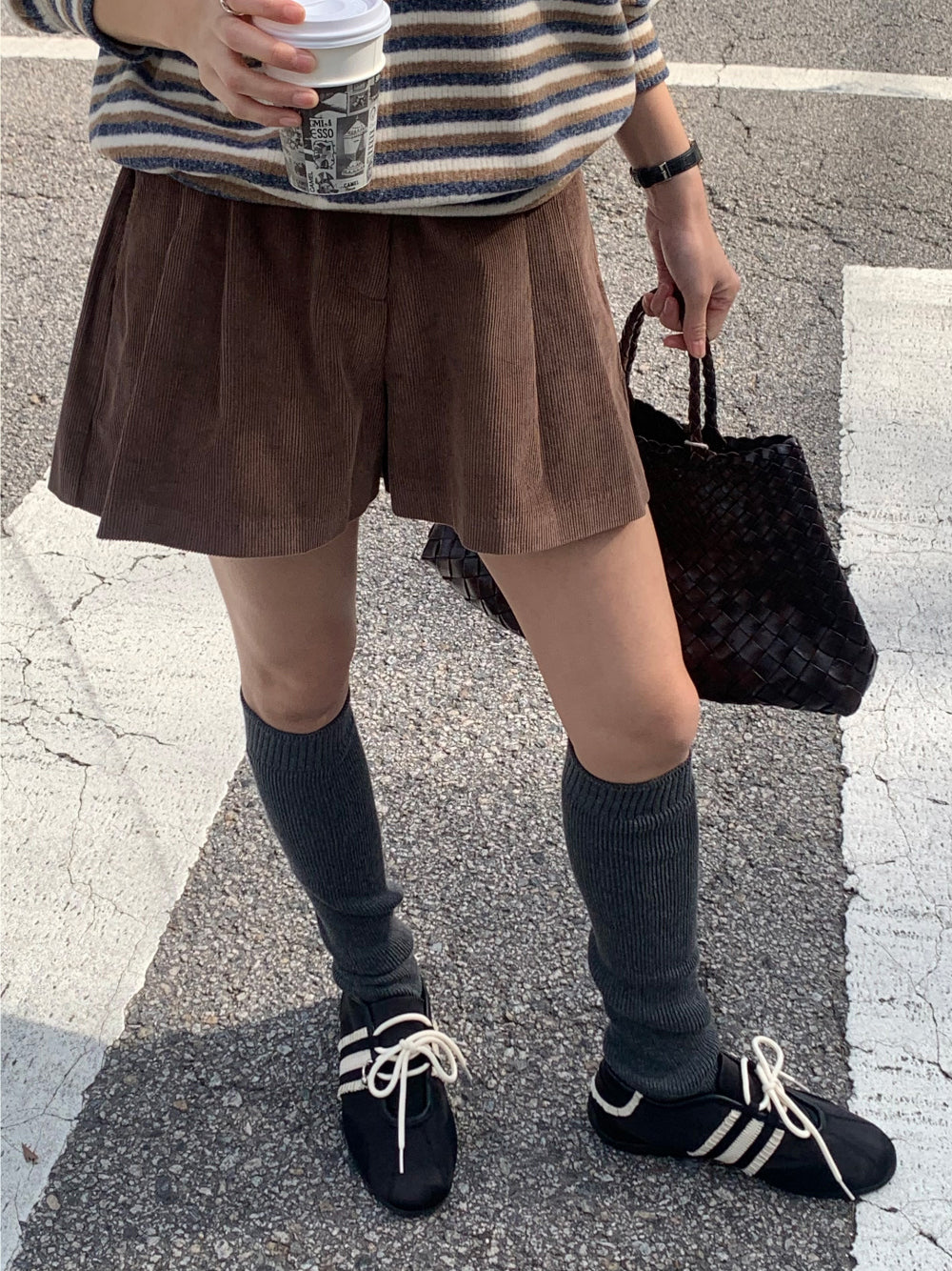 Picaboo corduroy shorts-2col