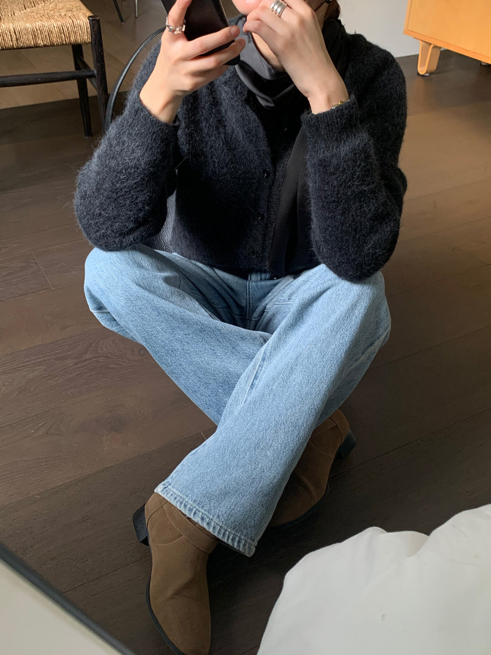 carrot cardigan-4col