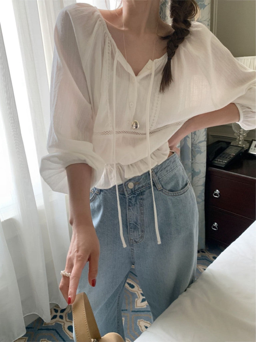 bibi lace blouse-2col