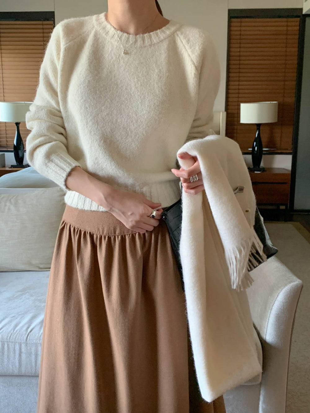 miss wool skirt-2col