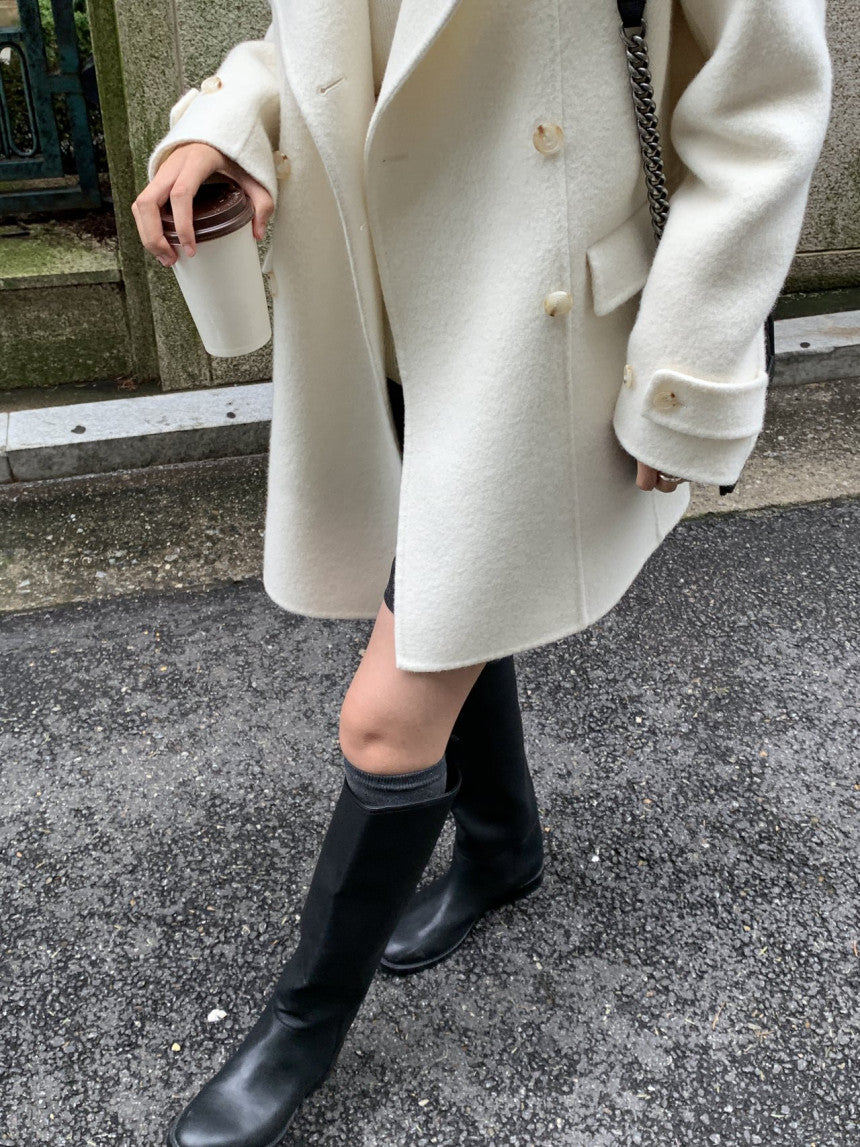 Ellen double handmade coat-2col