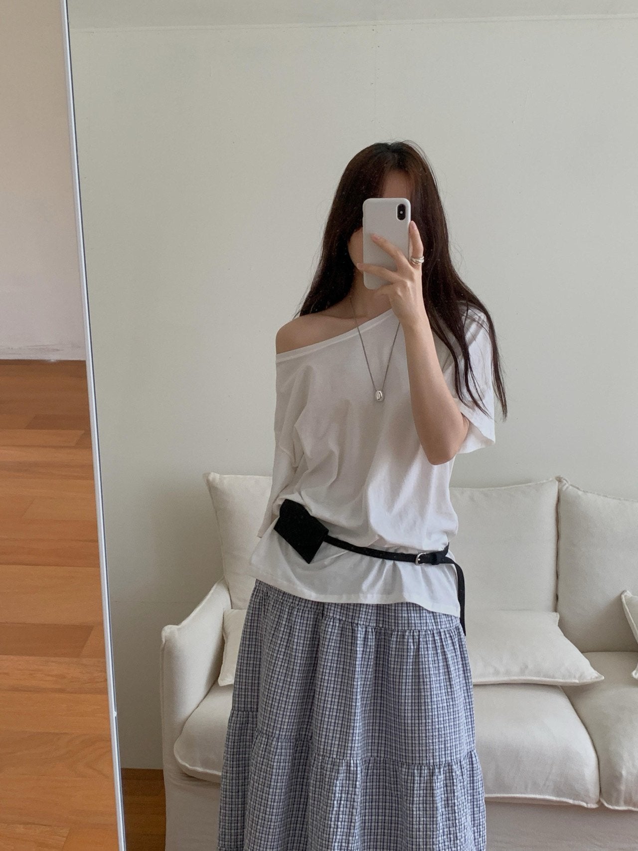 Off-shoulder T-4col