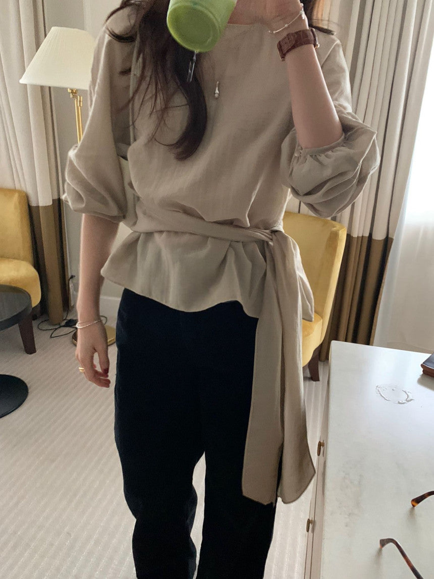 wish tie blouse-3col