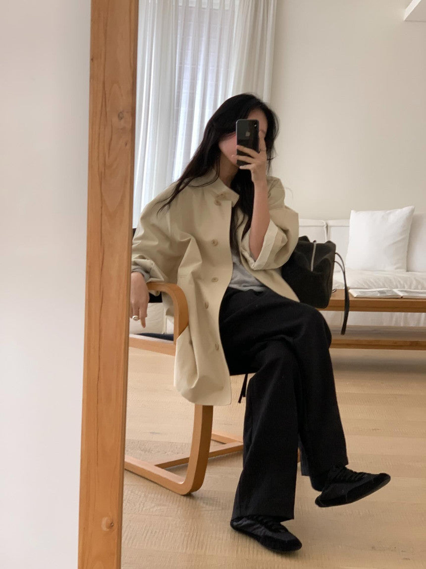 meli high-neck trench-2col