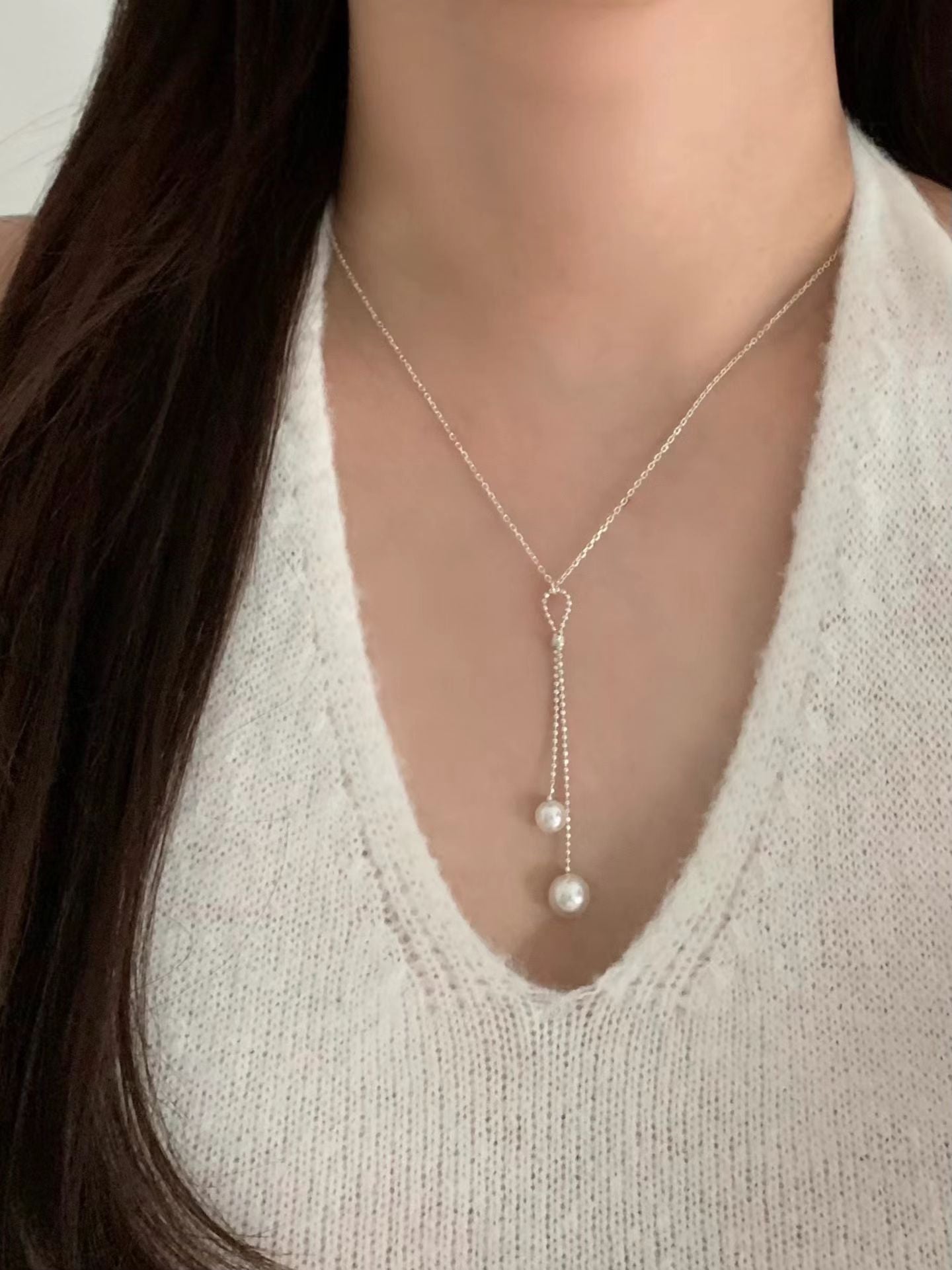 Swal Pearl Drop Necklace