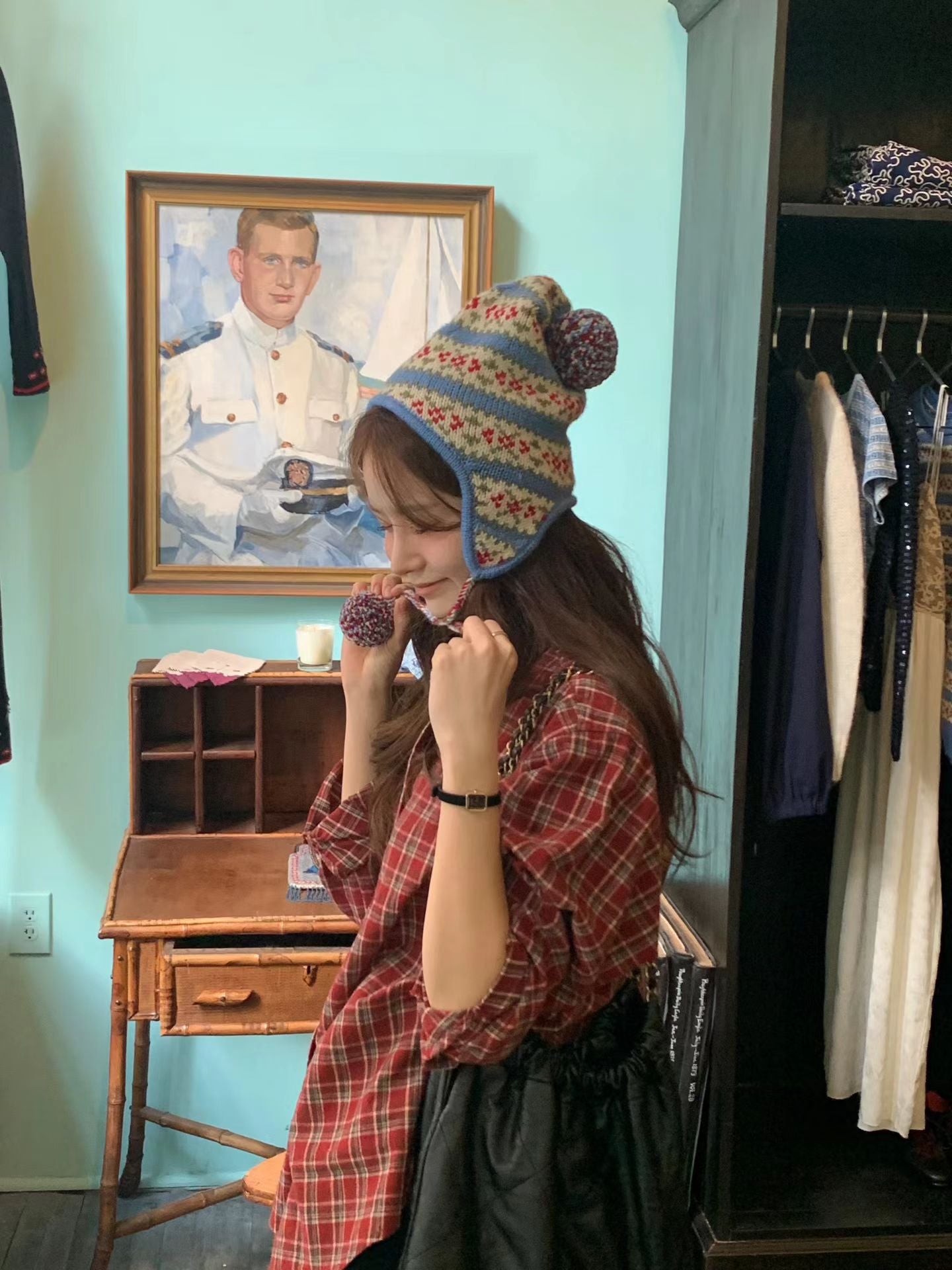 Ounce liden check shirt-2col