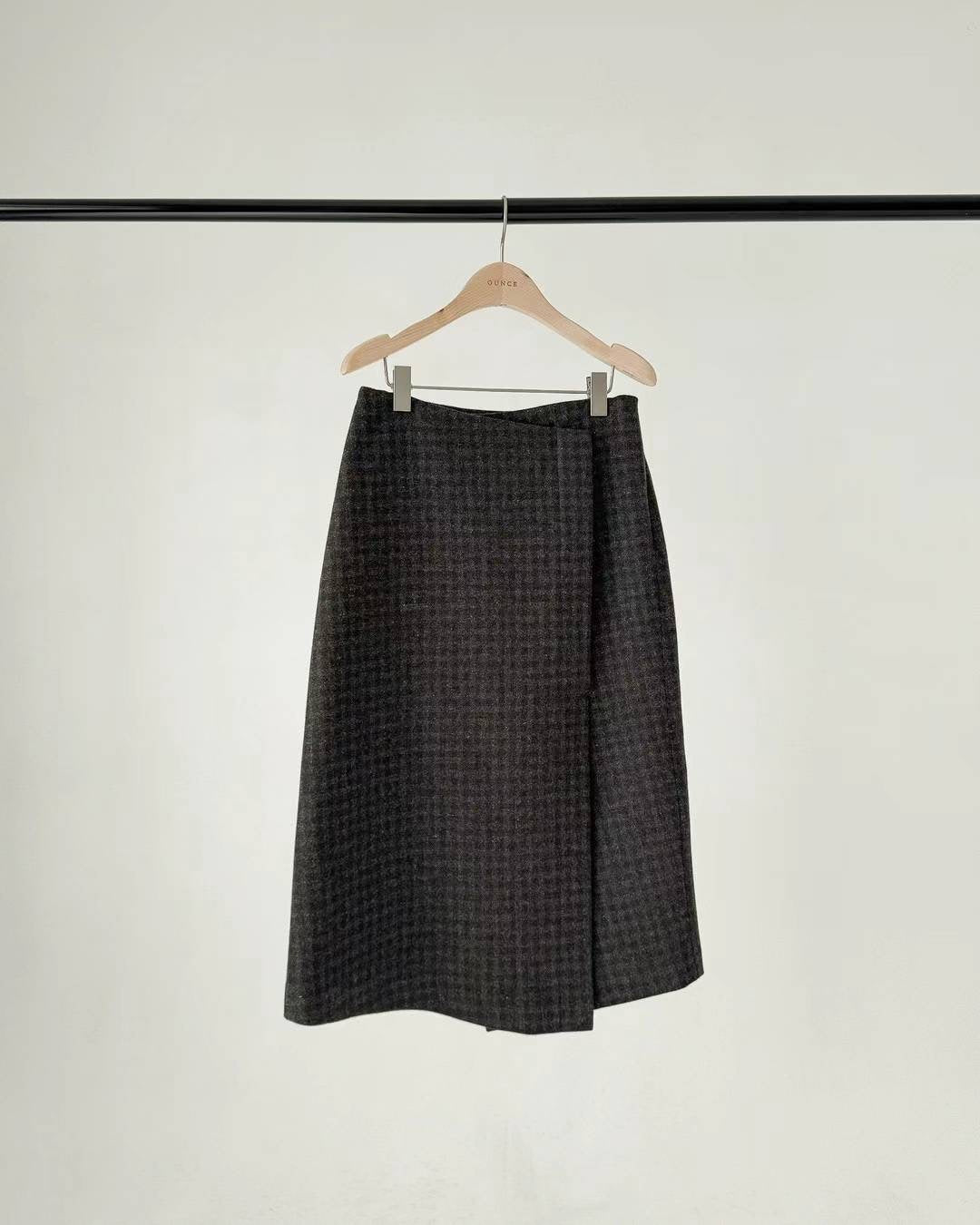 Ounce check wrap skirt