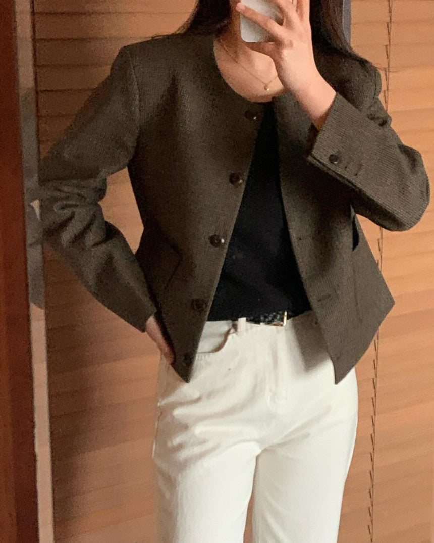 Celine wool no collar jacket