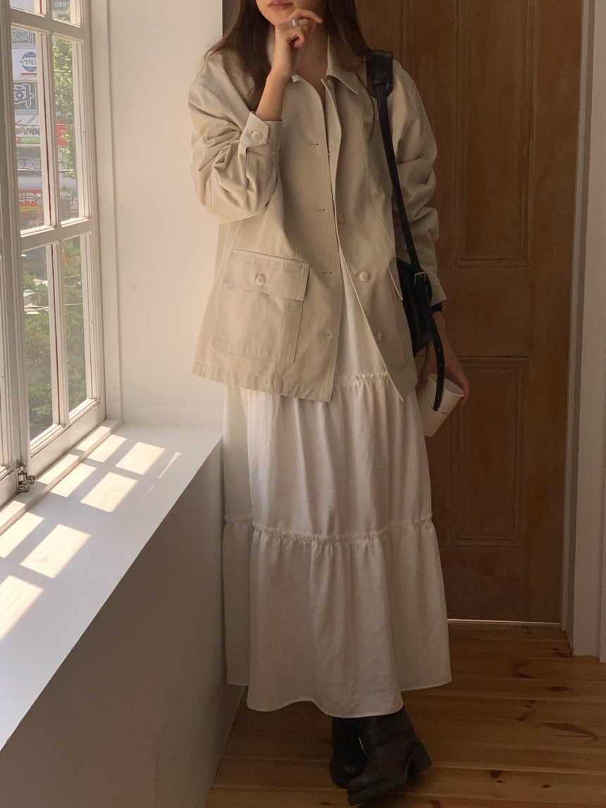 Glebe cotton bomber jacket-2col