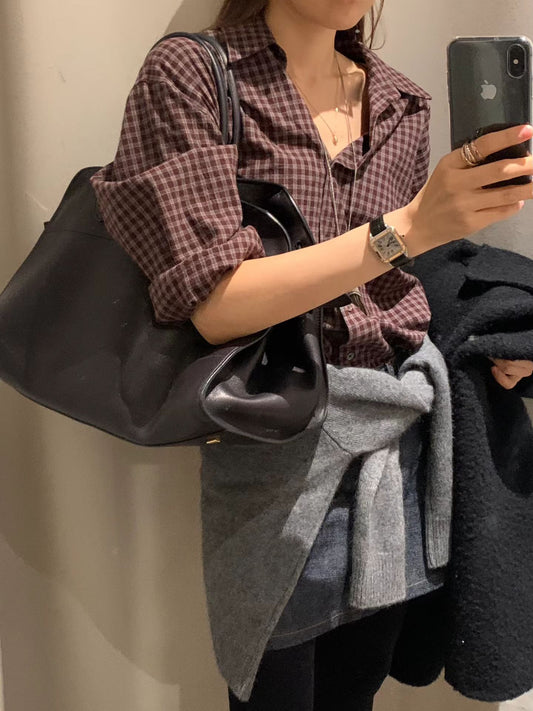 Ounce eve check shirt-2col