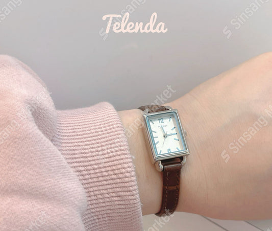 Silver brown watch