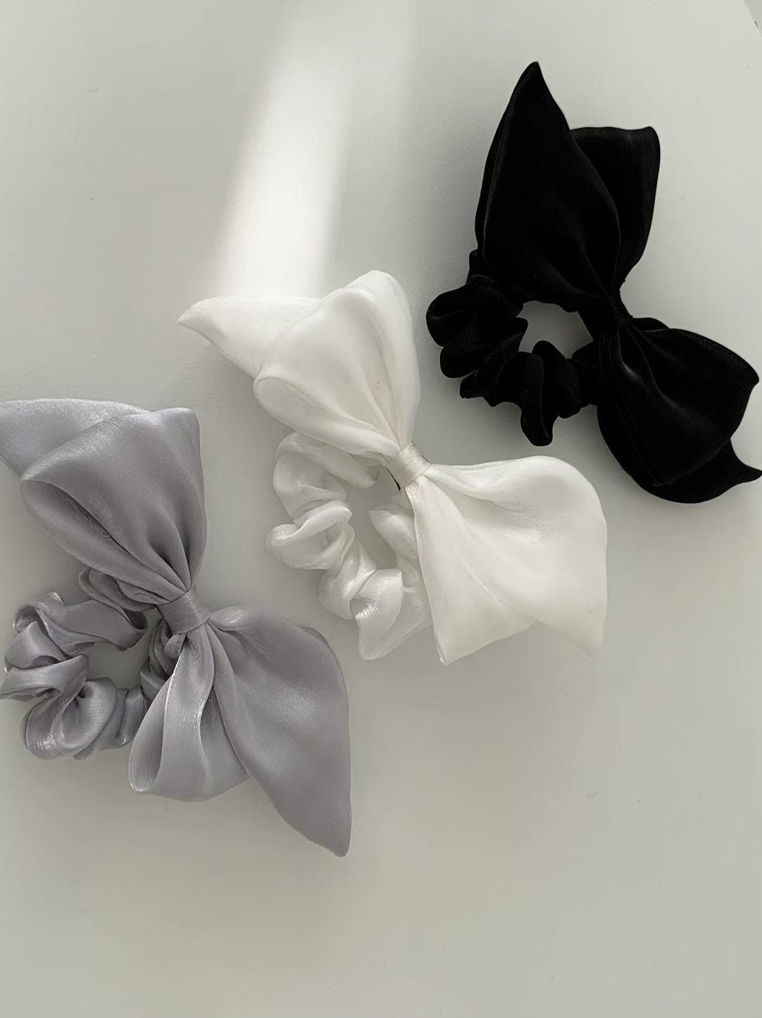 Chiffon ribbon scrunchies