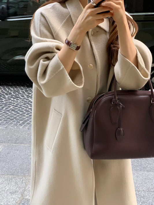 Ounce from cashmere handmade coat-2col