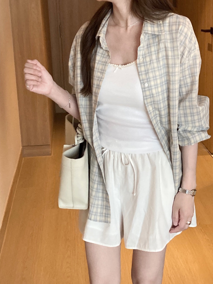Ripple check shirt-2col