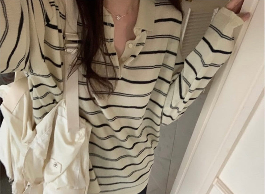light yellow即納 Emily colla linen knit-3col