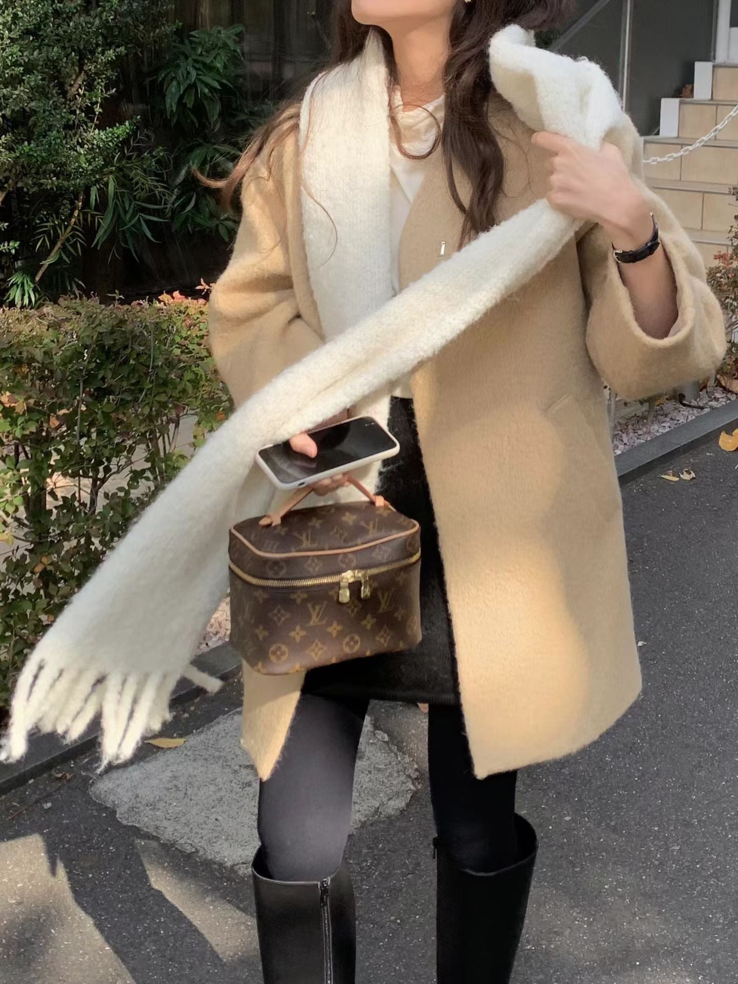 Ounce sander alpaca half coat-2col