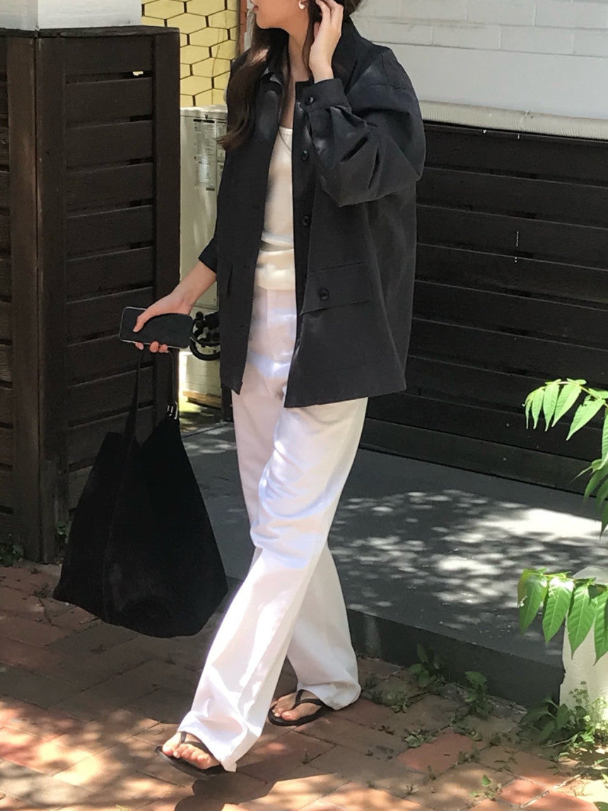 Glebe cotton bomber jacket-2col