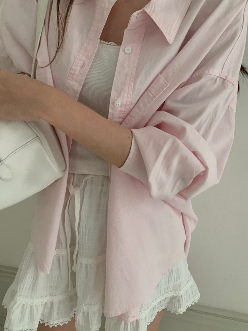 Washing collar shirt-4col