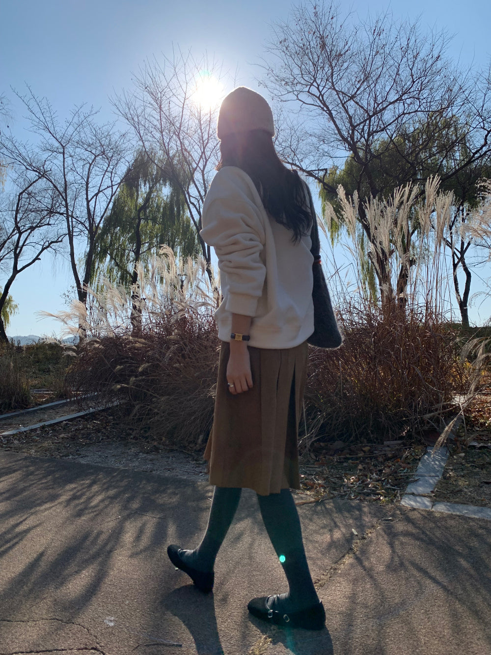 some suede skirt-2col