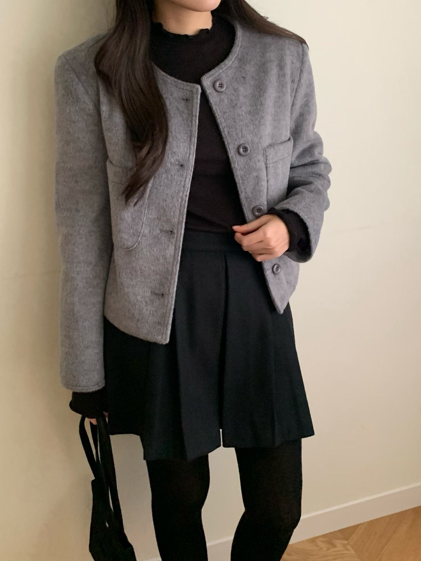 heart wool jacket-2col