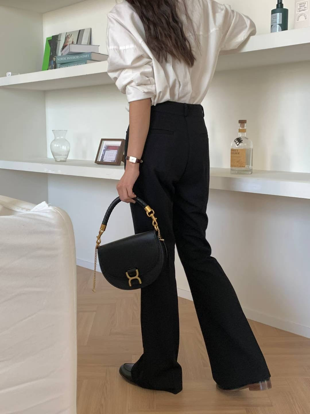 Long slim bootcut slacks-2col