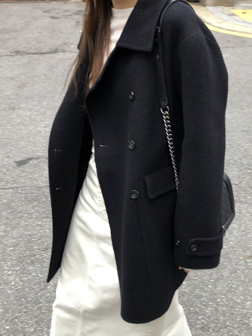 Ellen double handmade coat-2col