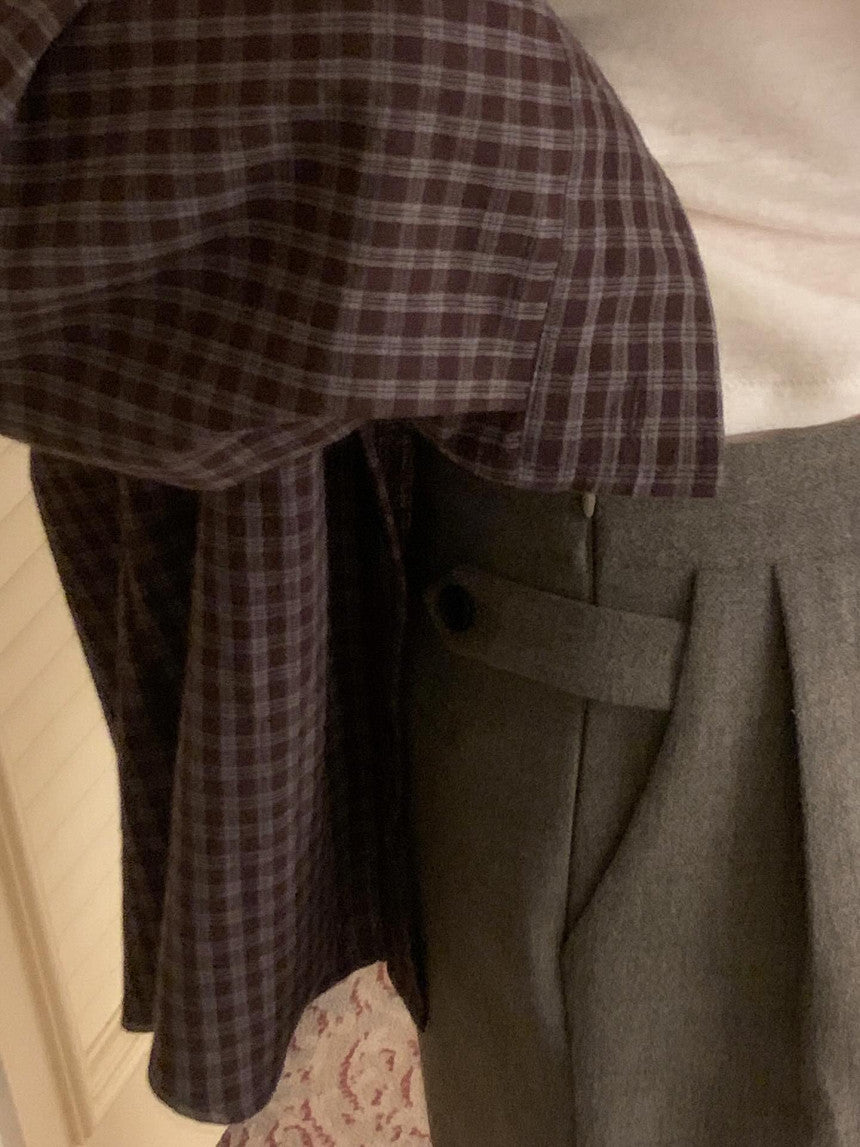 liter mocha check shirt-2col