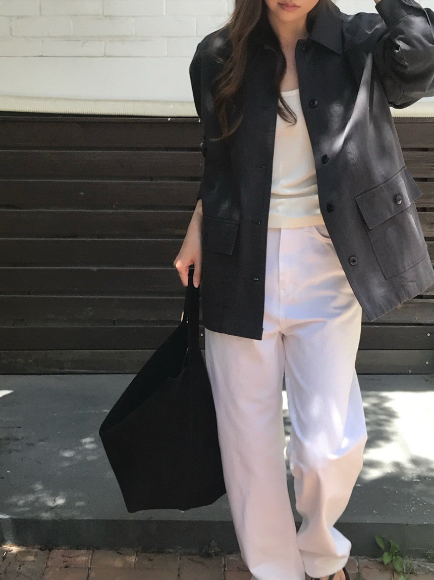 Glebe cotton bomber jacket-2col