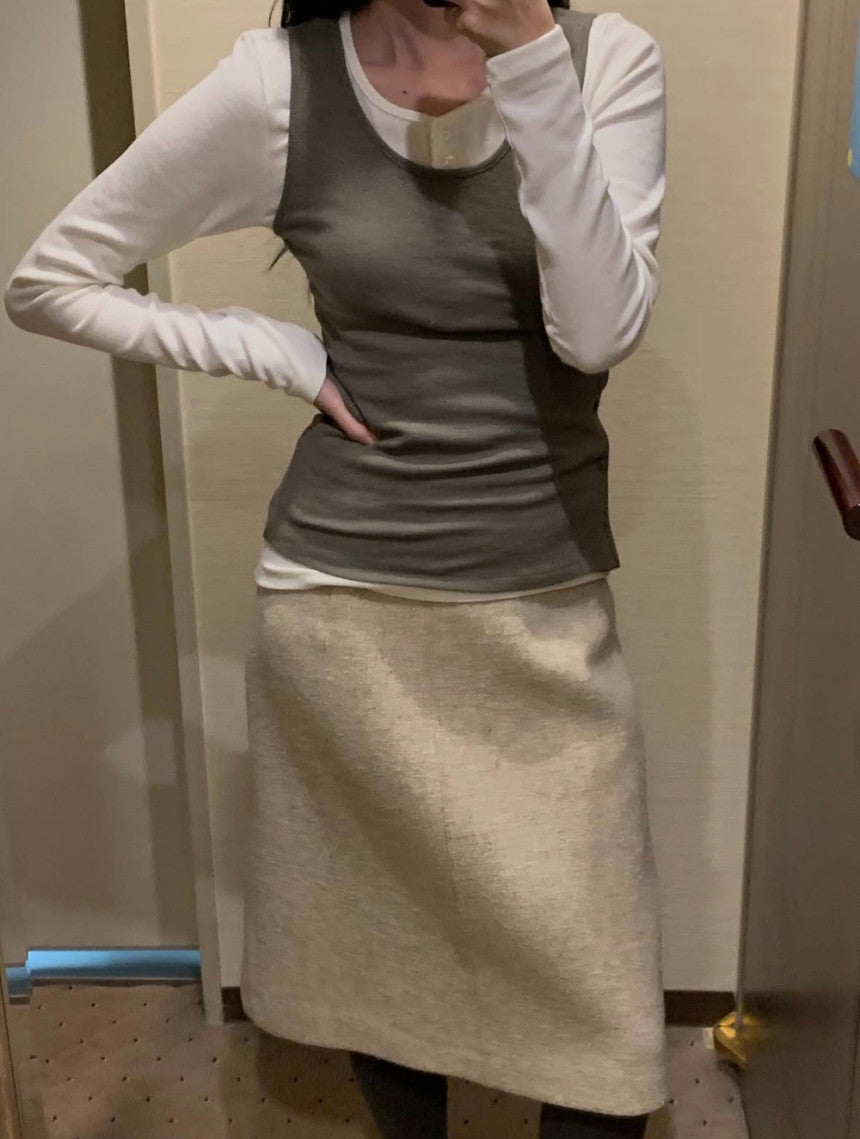 Margaret wool skirt-3col