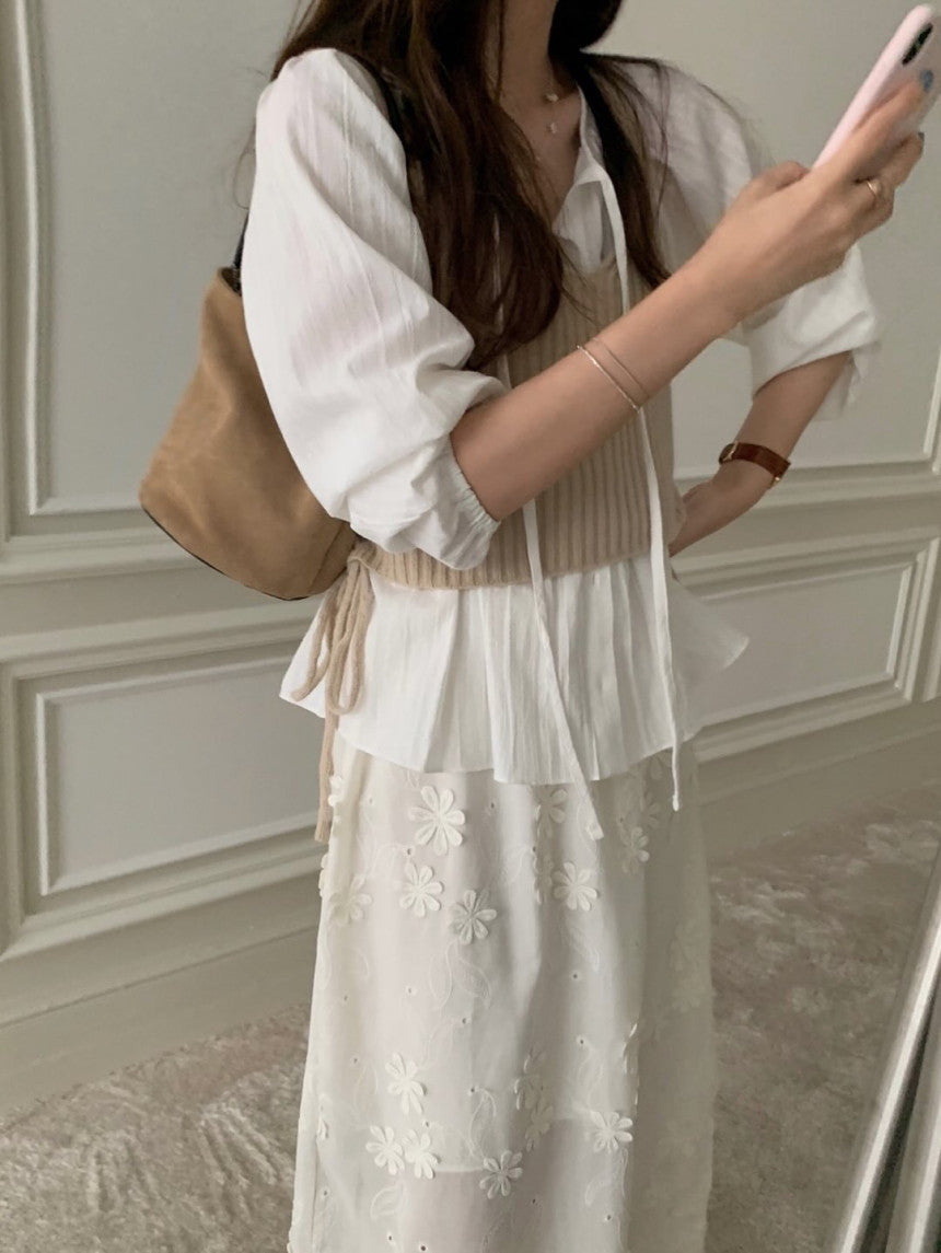 Ile flower banding skirt