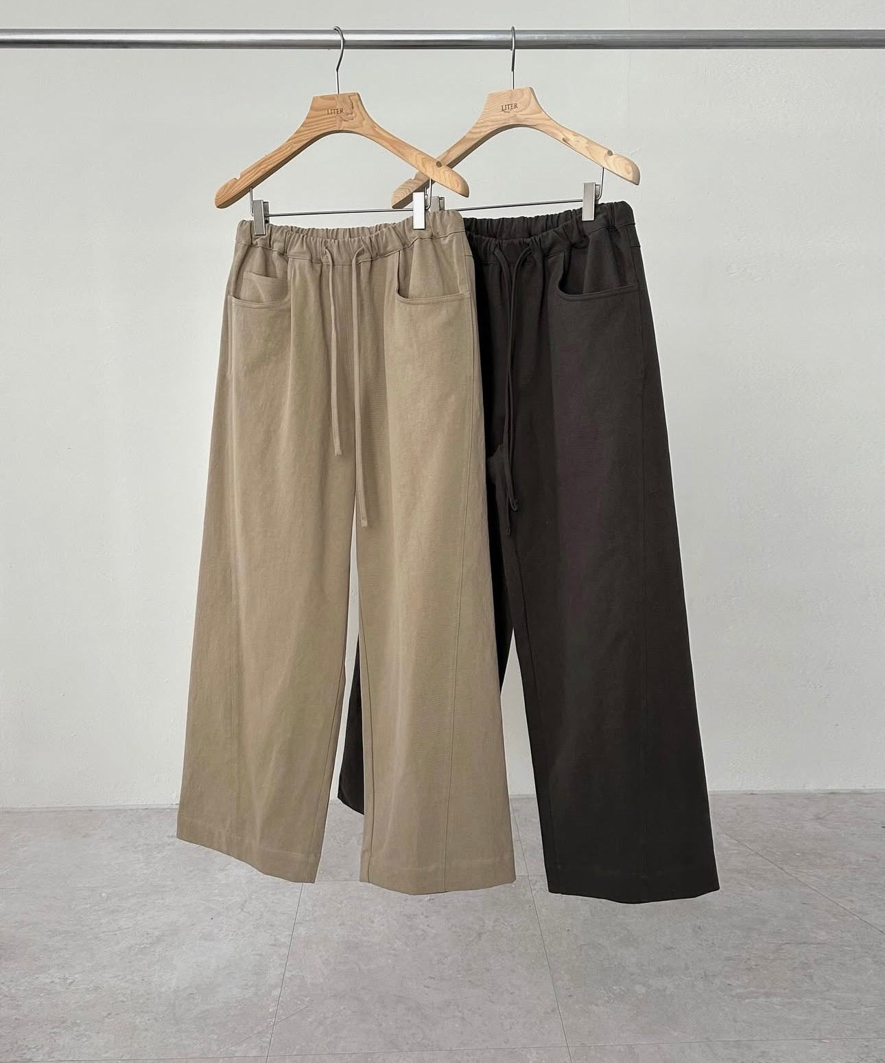 liter dover peach gimo bandding pants-2col