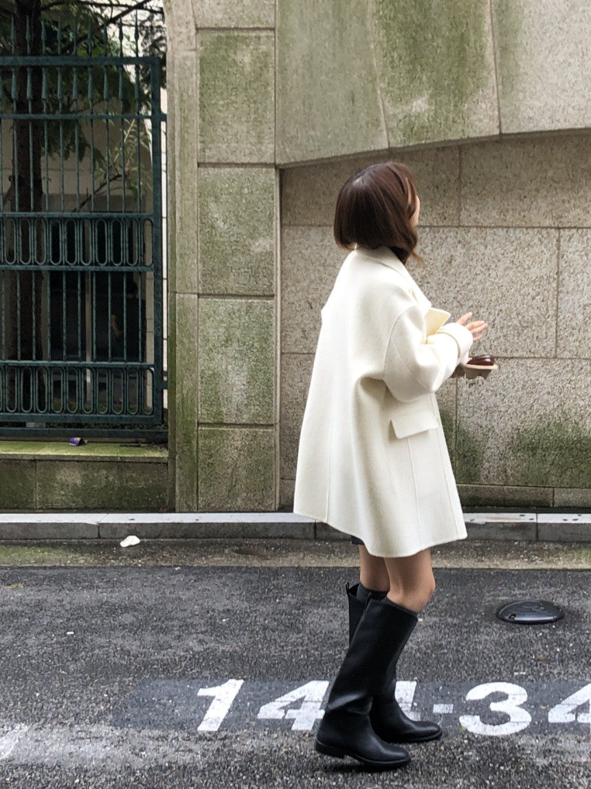 Ellen double handmade coat-2col