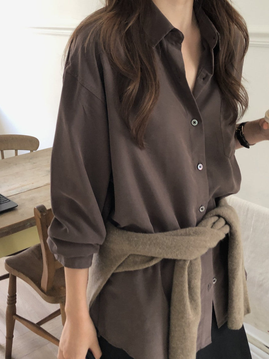 Lumiere napping tencel shirt-4col