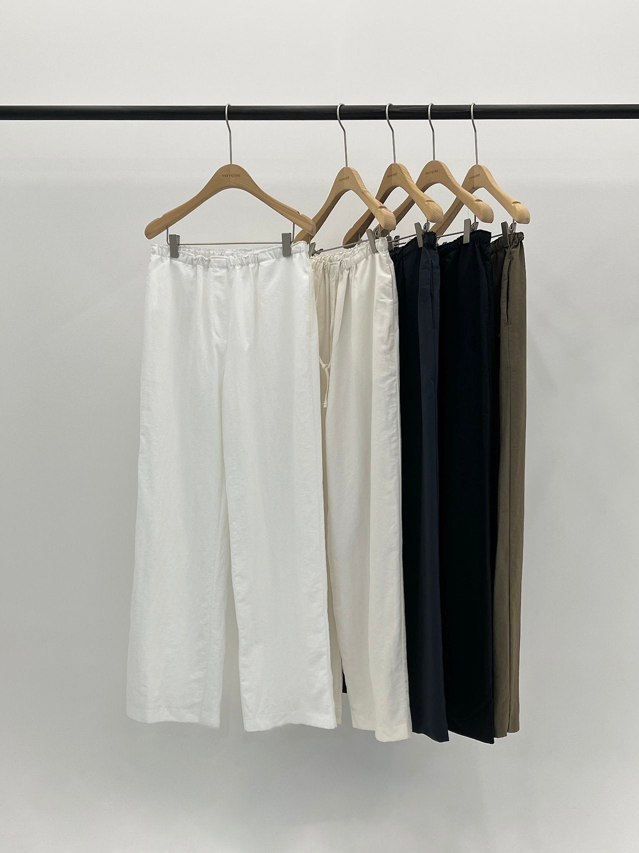 Sander semi wide banding pants-5col