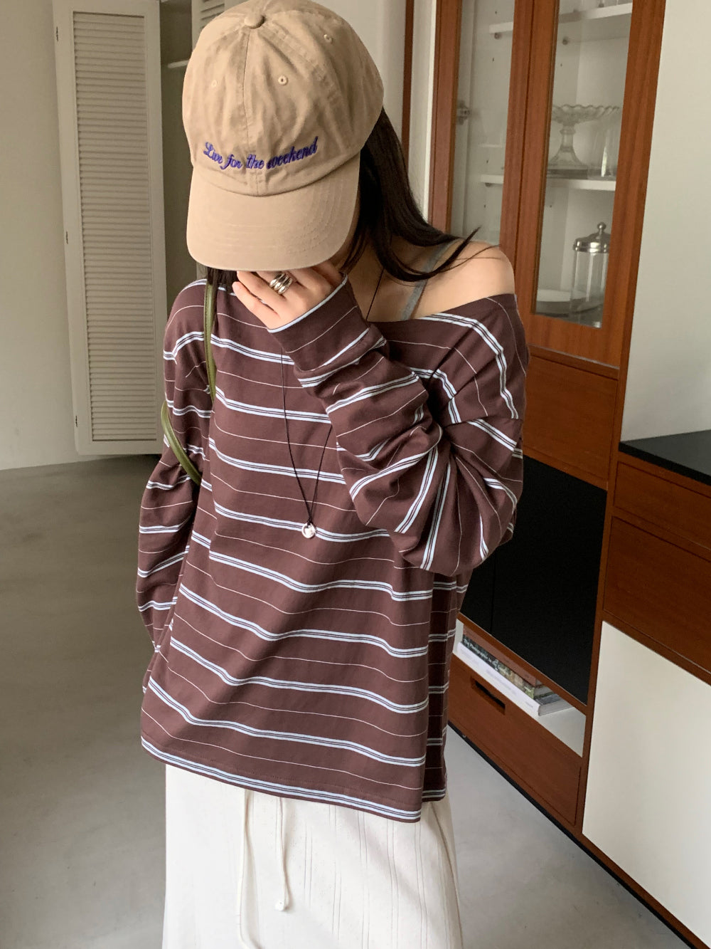 Celine off shoulder T-4col