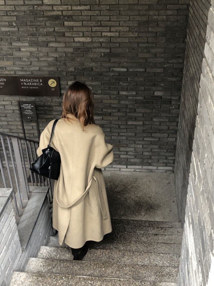 Noel high neck handmade coat-2col