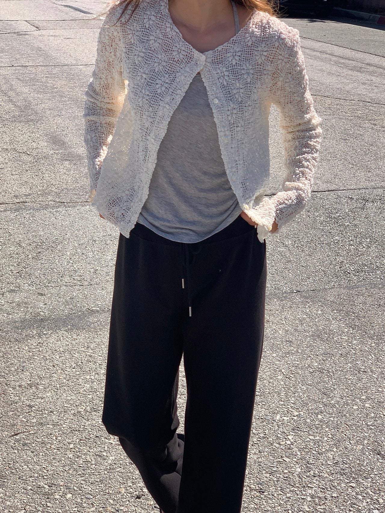 Flora textured cardigan