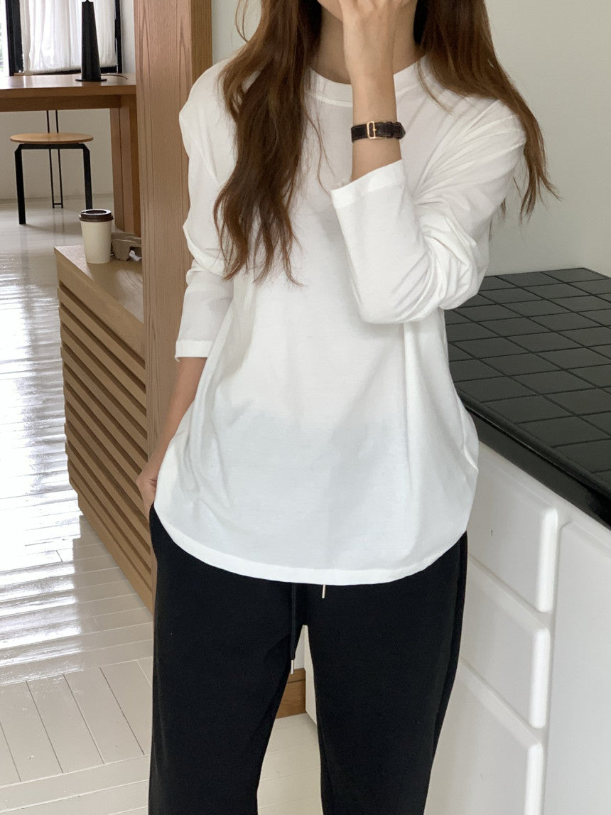 Pure brush cotton T-2col