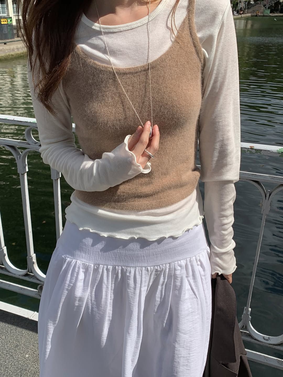 Luna raccoon knit sleeveless-3col